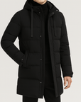 Soviska | Długa parka z kapturem-Kurtki-Soviska-Czarny-M-Soviska