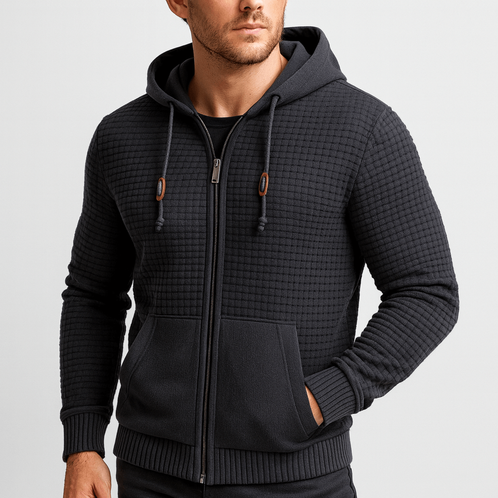 Soviska | Ciepła bluza z kapturem z kieszenią na kangur-Bluzy i swetry-Soviska-Szary-S-Soviska