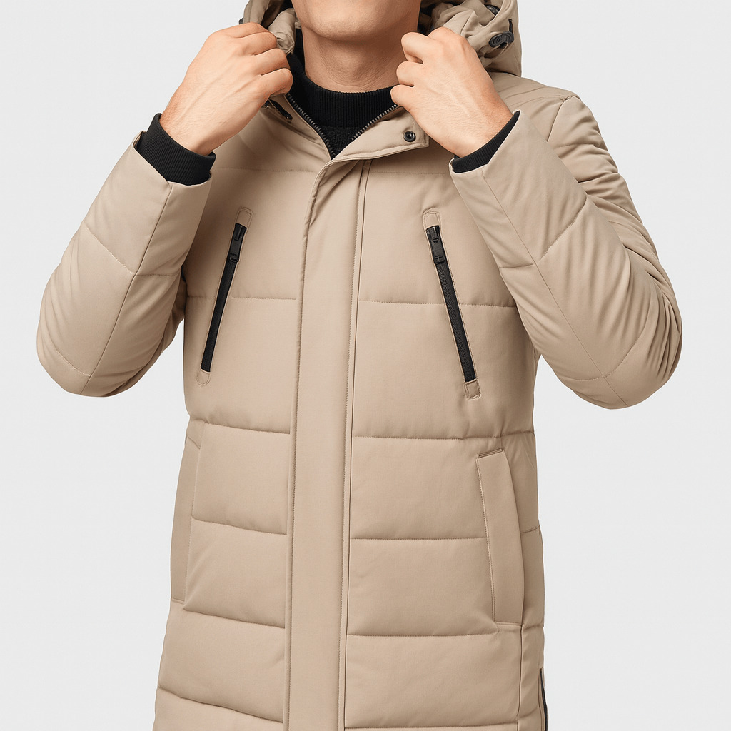 Soviska | Długa kurtka puchowa z kapturem-Puchowe kurtki i płaszcze-Soviska-Niebieski-XS-Soviska