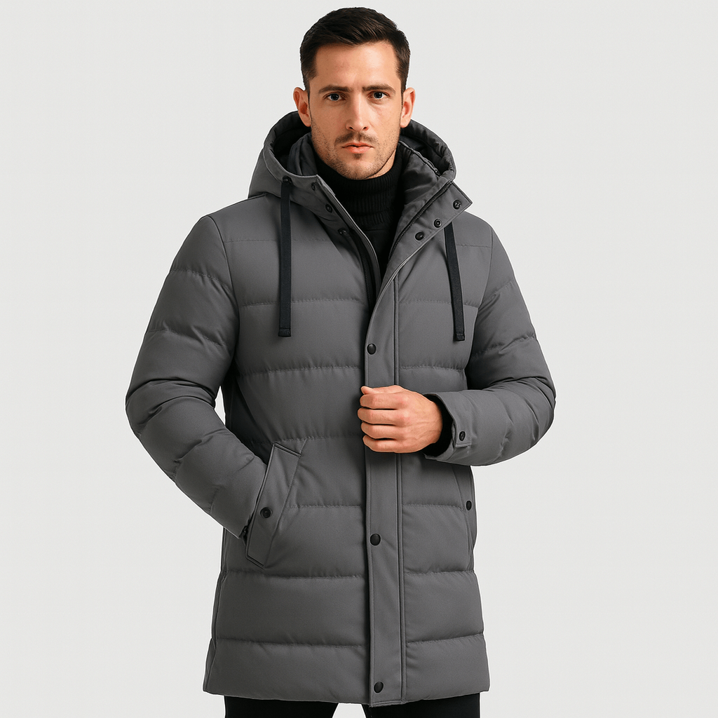 Soviska | Długa parka z kapturem-Kurtki-Soviska-Czarny-M-Soviska