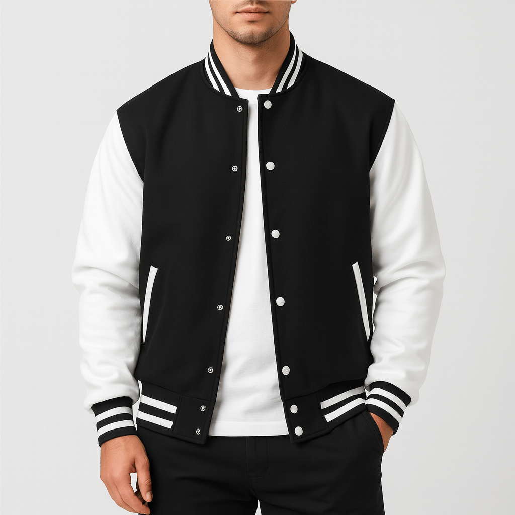 Soviska | Dopasowana bawełniana kurtka bombowca-Kurtki-Soviska-Czarny-S-Soviska