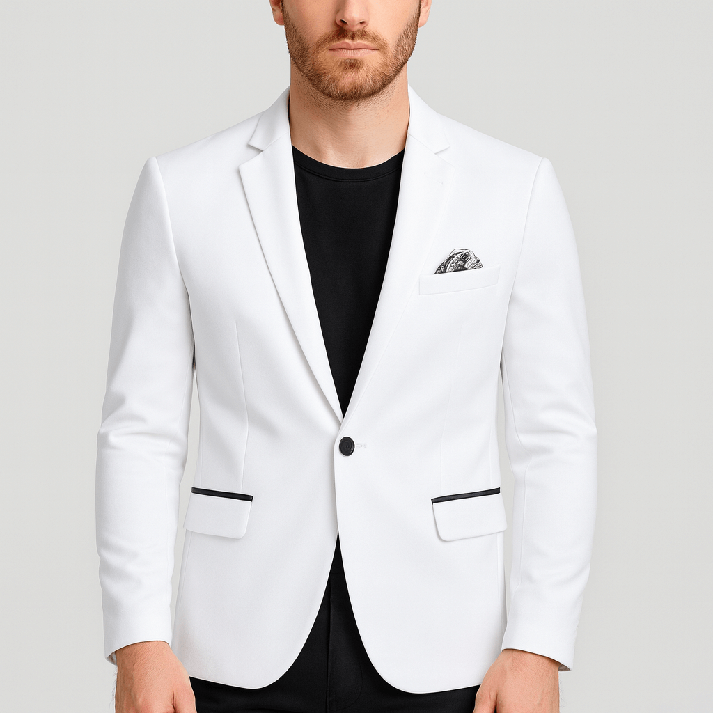 Soviska | Dopasowana marynarka z klapami-Marynarki-Soviska-Jasnoniebieski-S-Soviska