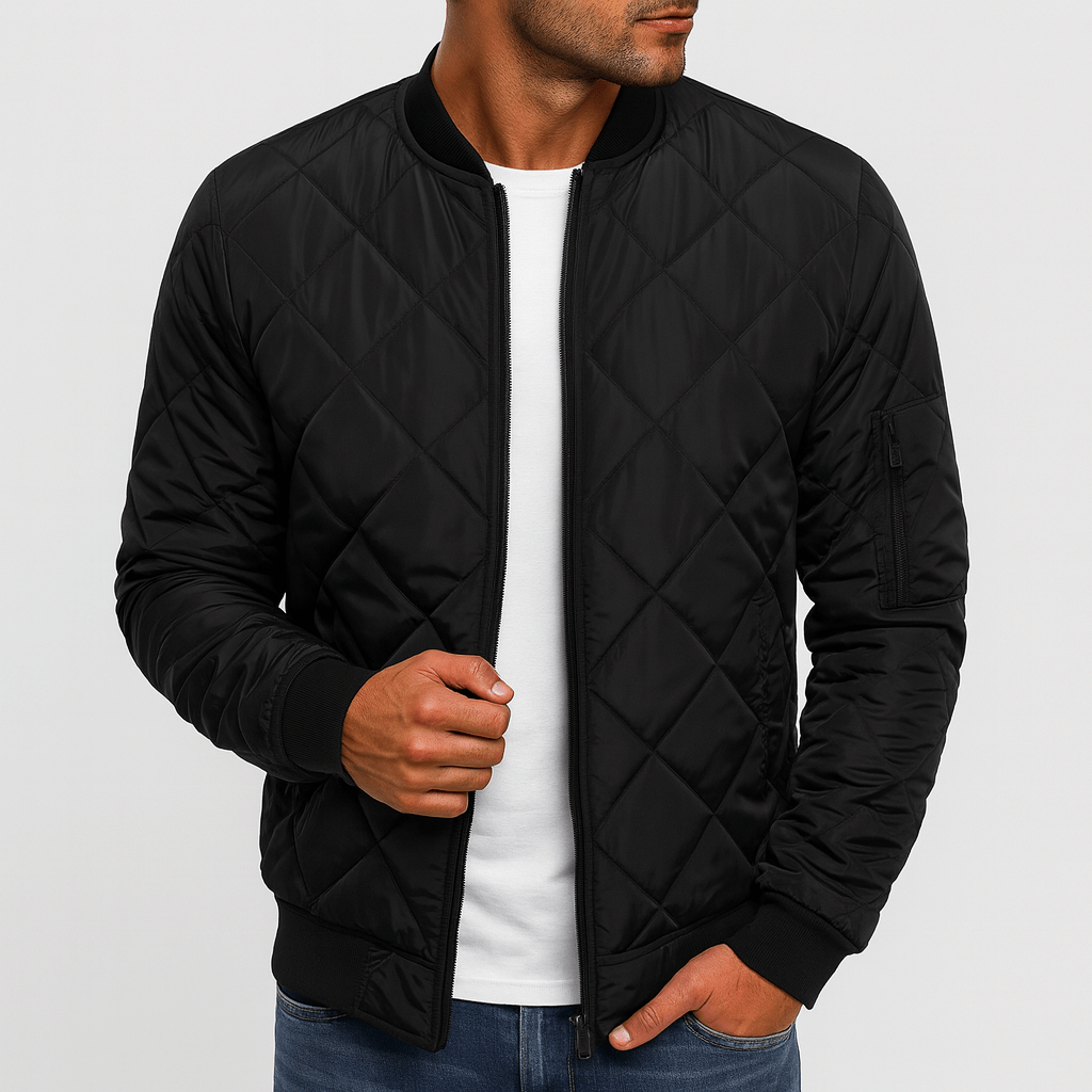 Soviska | Dopasowany krój kurtka przejściowa z klapą-Kurtki-Soviska-Czarny-S-Soviska