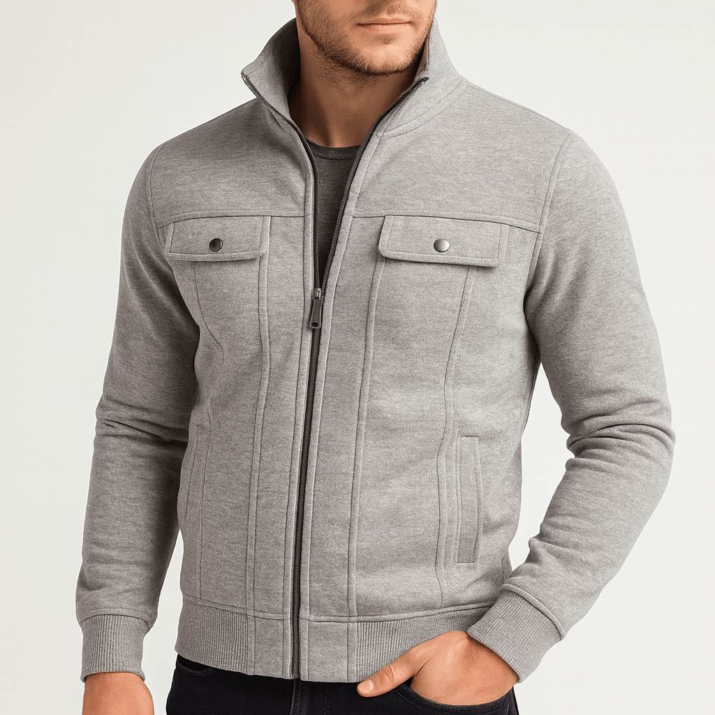 Soviska | Dwurzędowa kurtka polarowa z zatrzaskami-Odzież wierzchnia-Soviska-Biały-S-Soviska