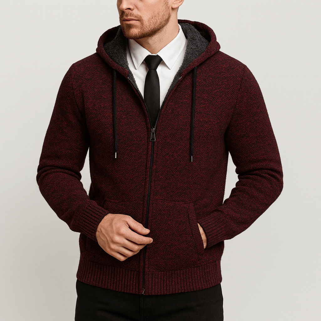 Soviska | Dzianinowy kardigan z ciepłą podszewką-Kamizelki-Soviska-Ciemnoszary-S-Soviska