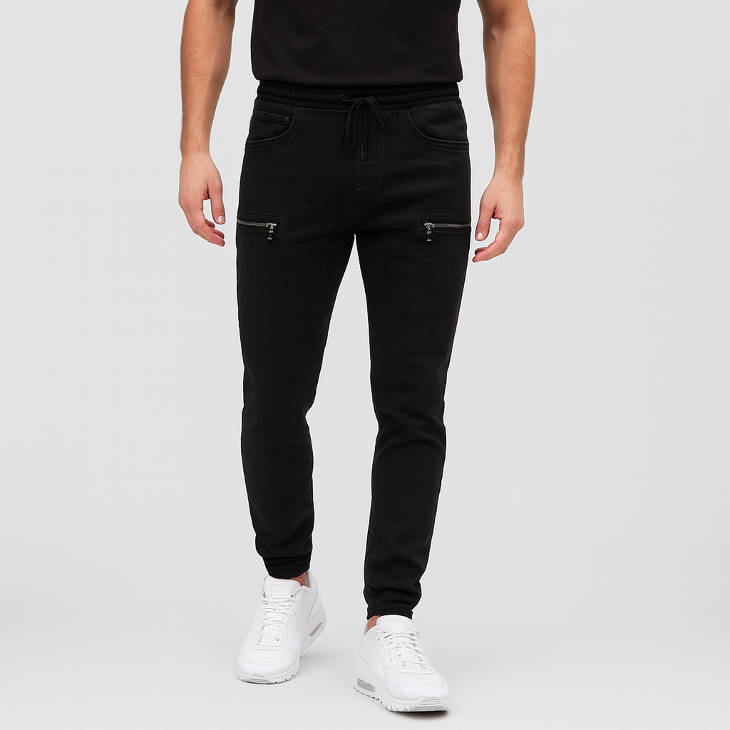 Soviska | Elastyczne joggery z kieszeniami na zamek-Dresy-Soviska-Jasnoniebieski-S-Soviska