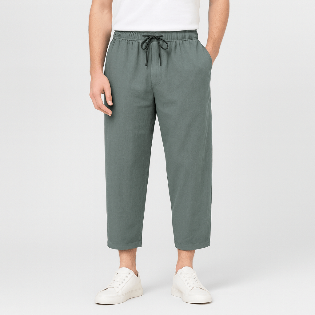 Soviska | Elastyczne luźne spodnie dresowe-Spodnie męskie-Soviska-Zielony-36-Soviska