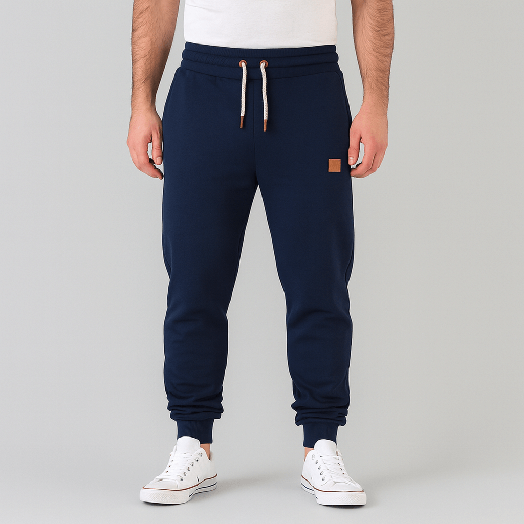 Soviska | Elastyczne spodnie dresowe z kieszeniami-Odzież sportowa męska-Soviska-Niebieski-M-Soviska