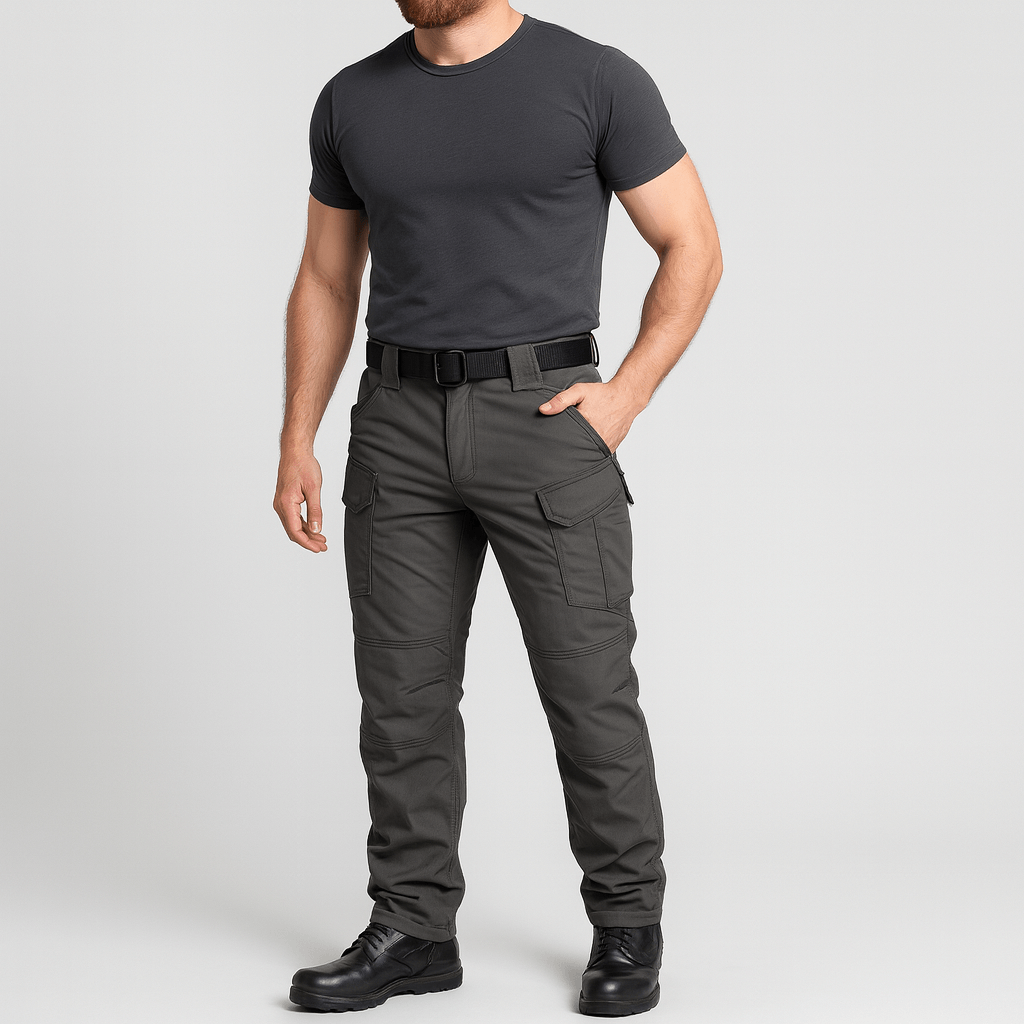 Soviska | Elastyczne spodnie trekkingowe z kieszeniami i wzmocnieniami-Spodnie trekkingowe-Soviska-Czarny-S-Soviska