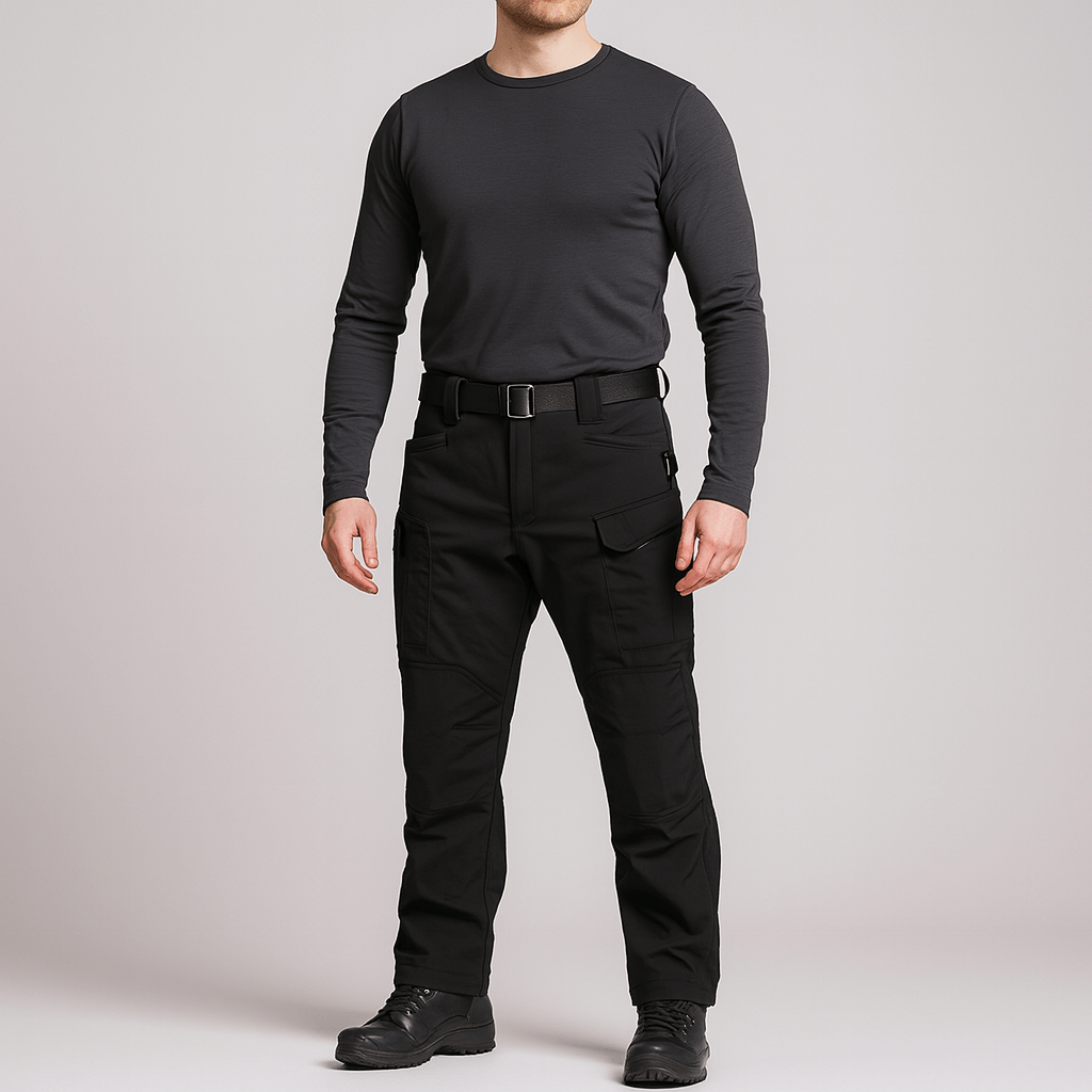 Soviska | Elastyczne spodnie trekkingowe z kieszeniami i wzmocnieniami-Spodnie trekkingowe-Soviska-Czarny-S-Soviska