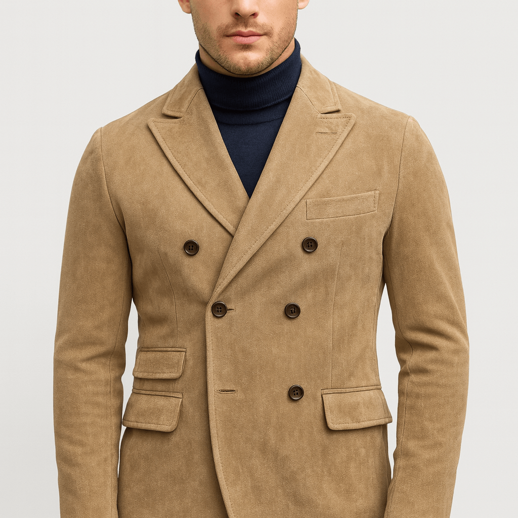 Soviska | Elegancka dwurzędowa marynarka-Marynarki-Soviska-Czarny-S-Soviska