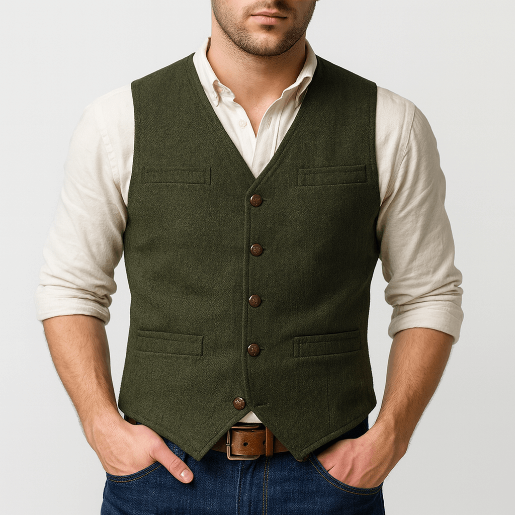 Soviska | Elegancki kamizelka z guzikiem-Kamizelki męskie-Soviska-Jasnoniebieski-XS-Soviska