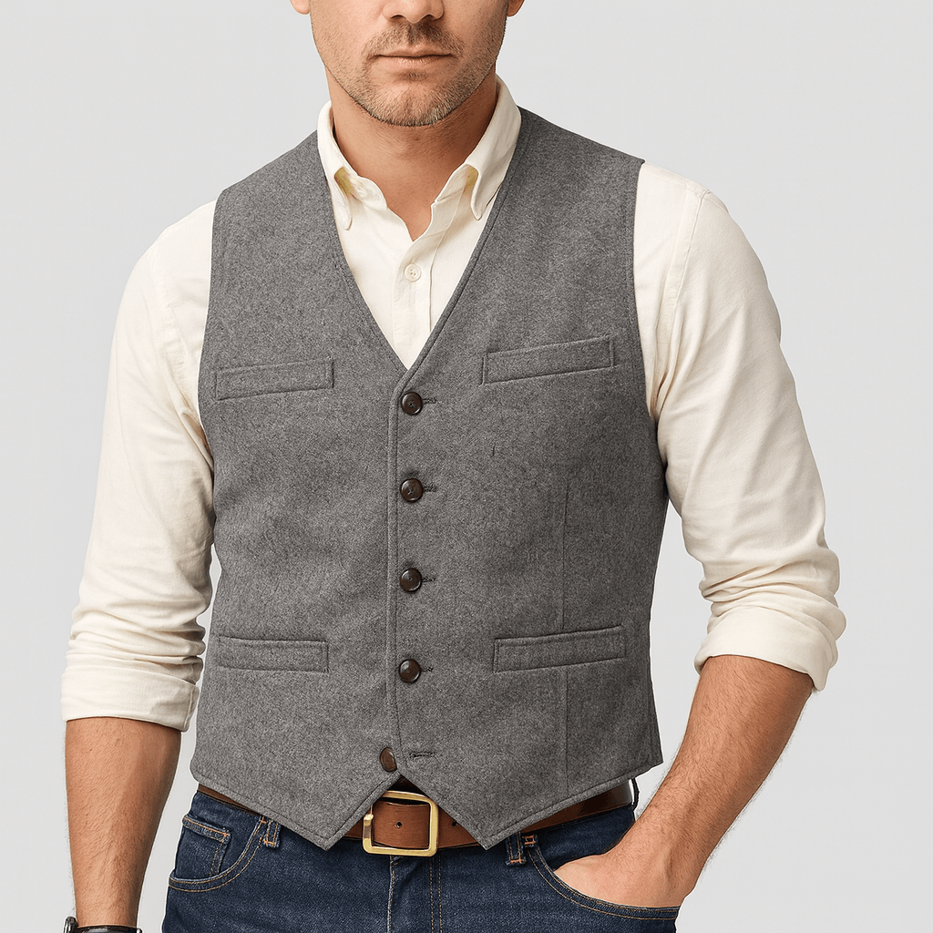 Soviska | Elegancki kamizelka z guzikiem-Kamizelki męskie-Soviska-Jasnoniebieski-XS-Soviska