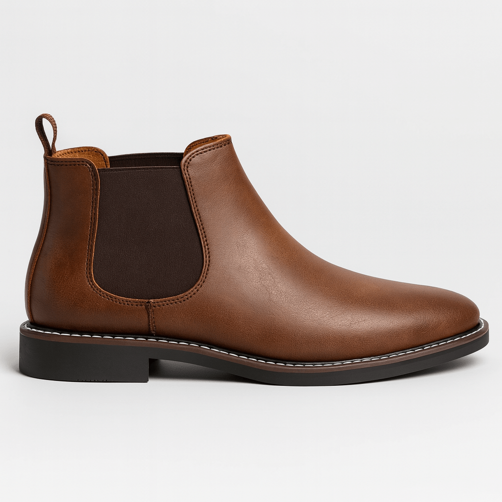 Soviska | Elegancki skórzany botki Chelsea-Kozaki-Soviska-Brązowy-40-Soviska