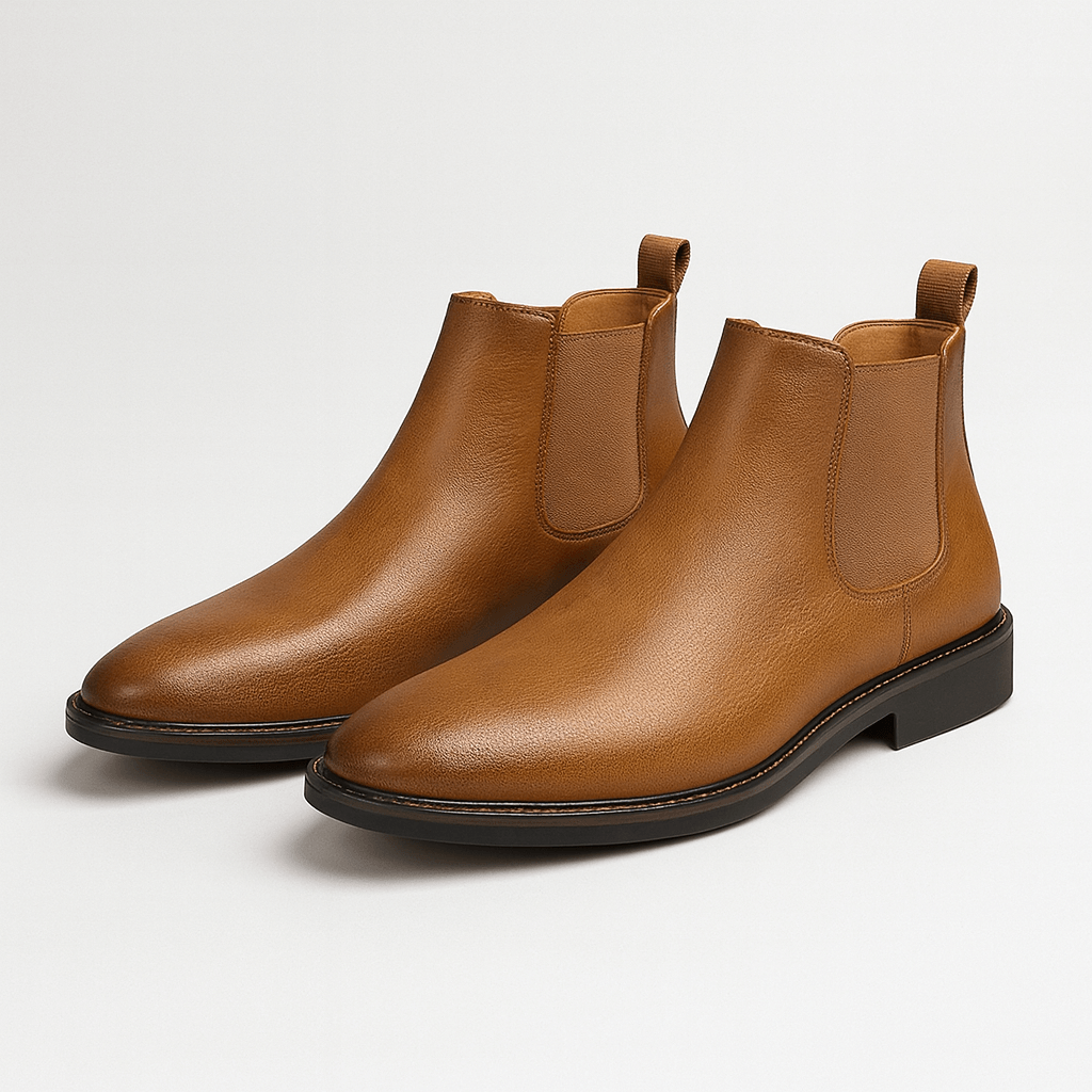 Soviska | Elegancki skórzany botki Chelsea-Kozaki-Soviska-Brązowy-40-Soviska