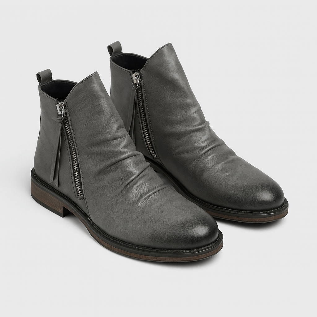 Soviska | Eleganckie męskie botki-Męskie buty zimowe-Soviska-Bordowy-38-Soviska