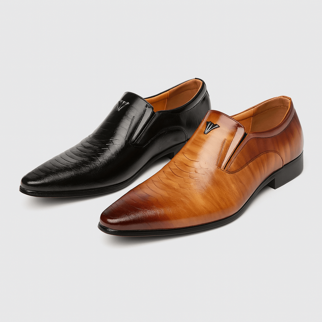 Soviska | Gładkie buty ze skóry PU-Buty męskie-Soviska-Czarny-6-Soviska