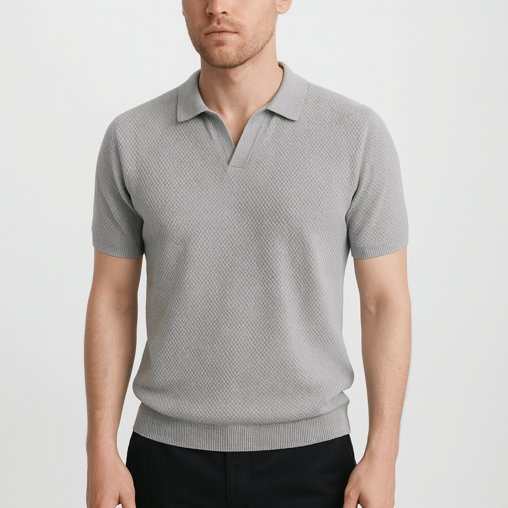 Soviska | Gofrowany kołnierzyk polo-Koszulki polo-Soviska-Zielony-M-Soviska