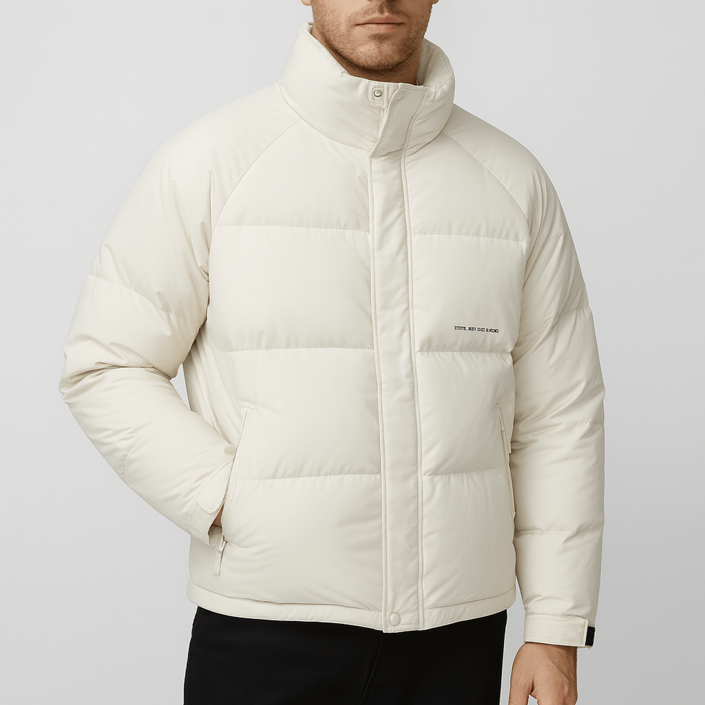 Soviska | Gruba puchowa kurtka z luźnym krojem-Kurtki puchowe-Soviska-Brązowy-L-Soviska