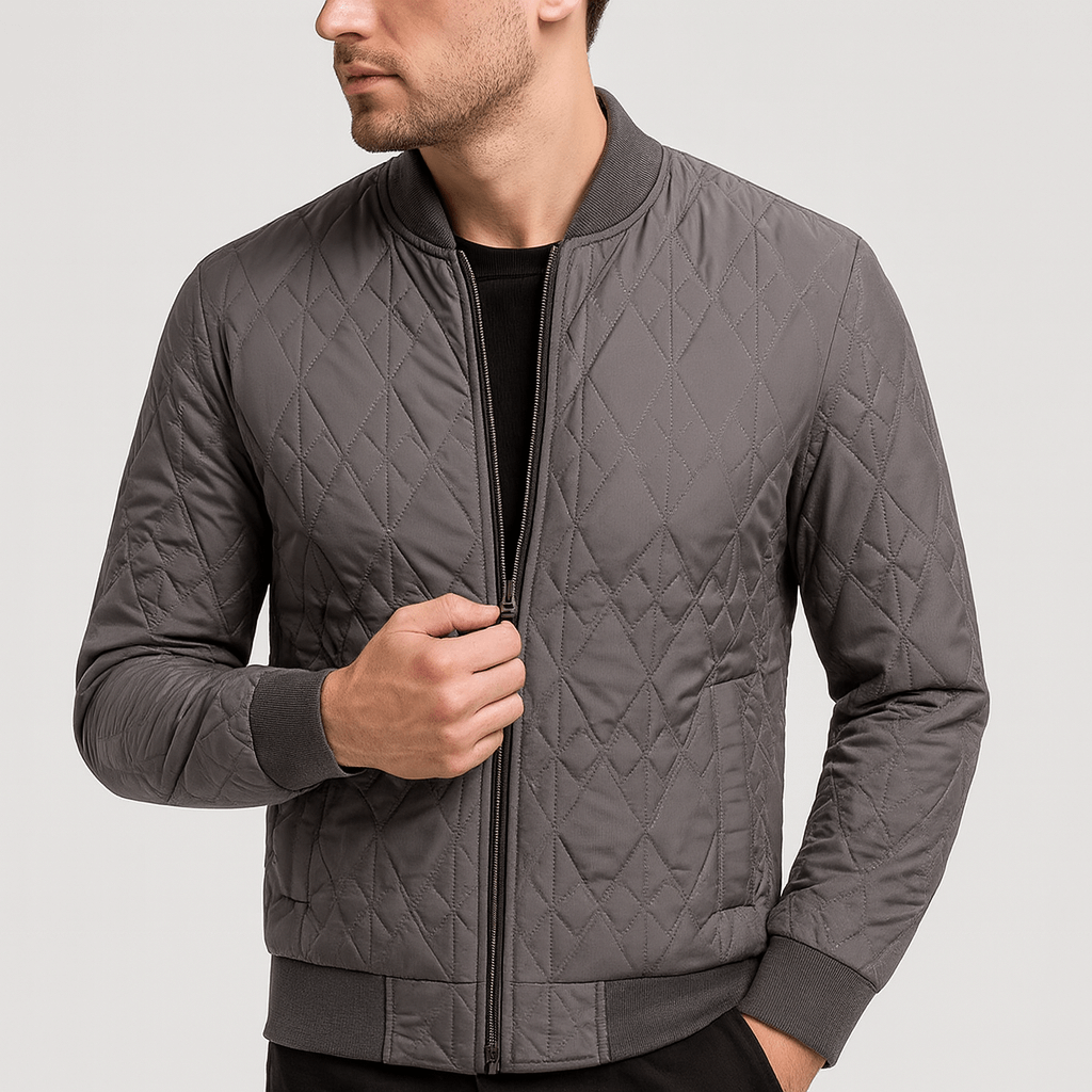 Soviska | Klasyczny kardigan z polibawełny z zamkiem błyskawicznym-Kamizelki-Soviska-Niebieski-S-Soviska