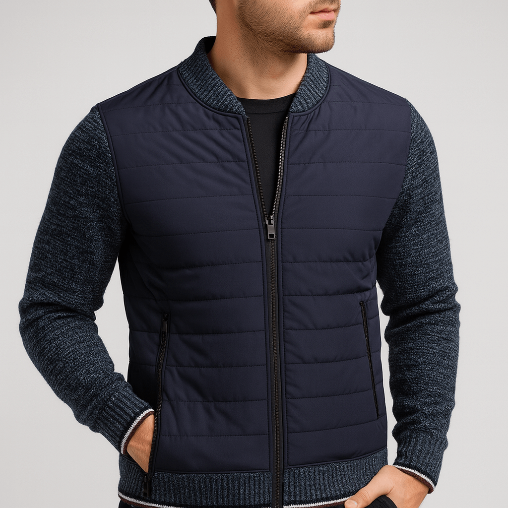 Soviska | Klasyczny kardigan z polibawełny z zapięciem na zamek-Kamizelki-Soviska-Czarny-S-Soviska