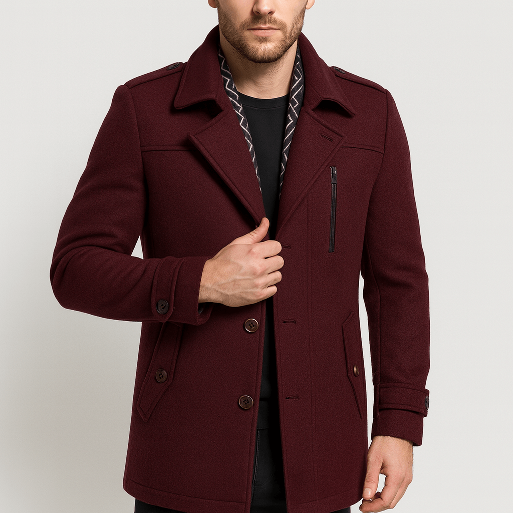 Soviska | Klasyczny płaszcz zimowy z wysokiej jakości izolacją termiczną-Kurtki zimowe-Soviska-Brązowy-M-Soviska