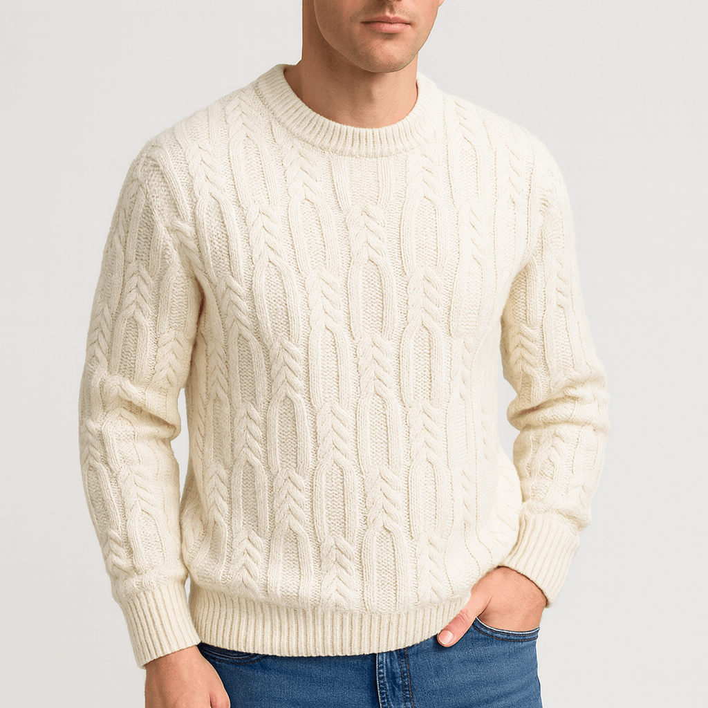 Soviska | Klasyczny sweter dzianinowy-Swetry-Soviska-Zielony-S-Soviska