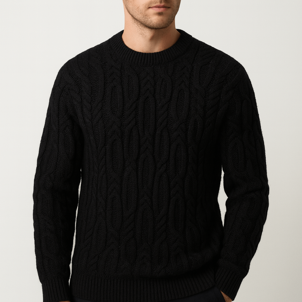 Soviska | Klasyczny sweter dzianinowy-Swetry-Soviska-Zielony-S-Soviska