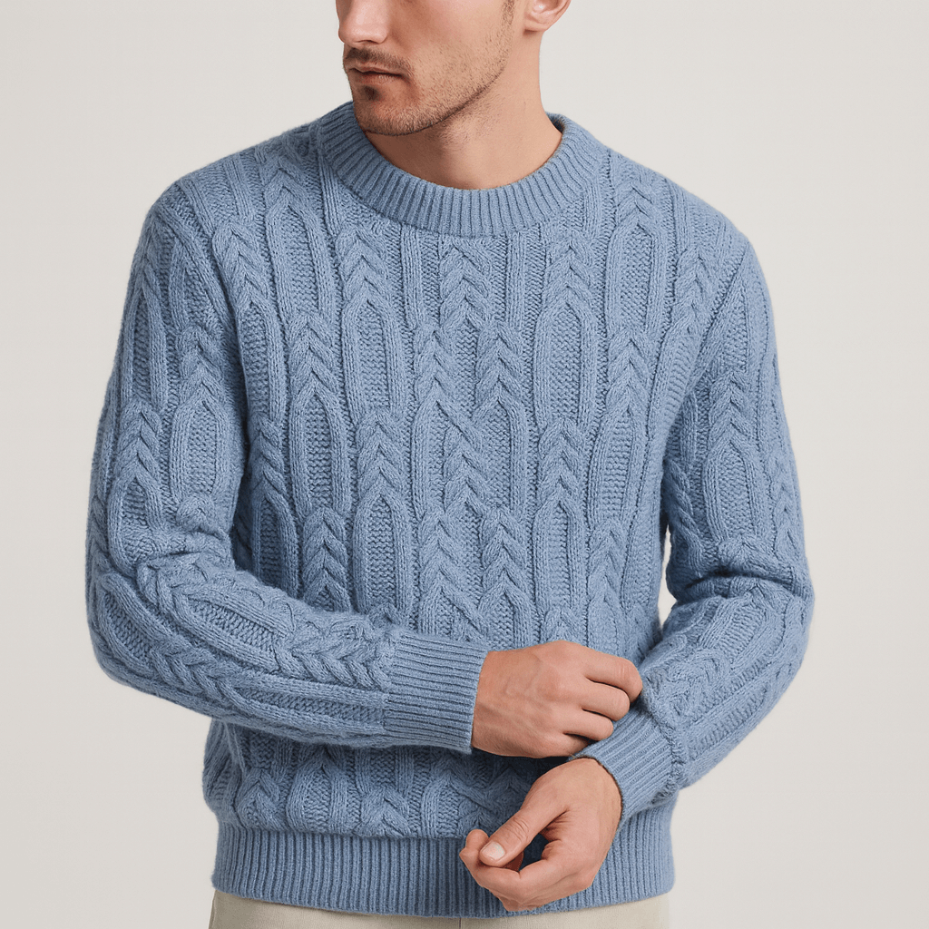 Soviska | Klasyczny sweter dzianinowy-Swetry-Soviska-Zielony-S-Soviska