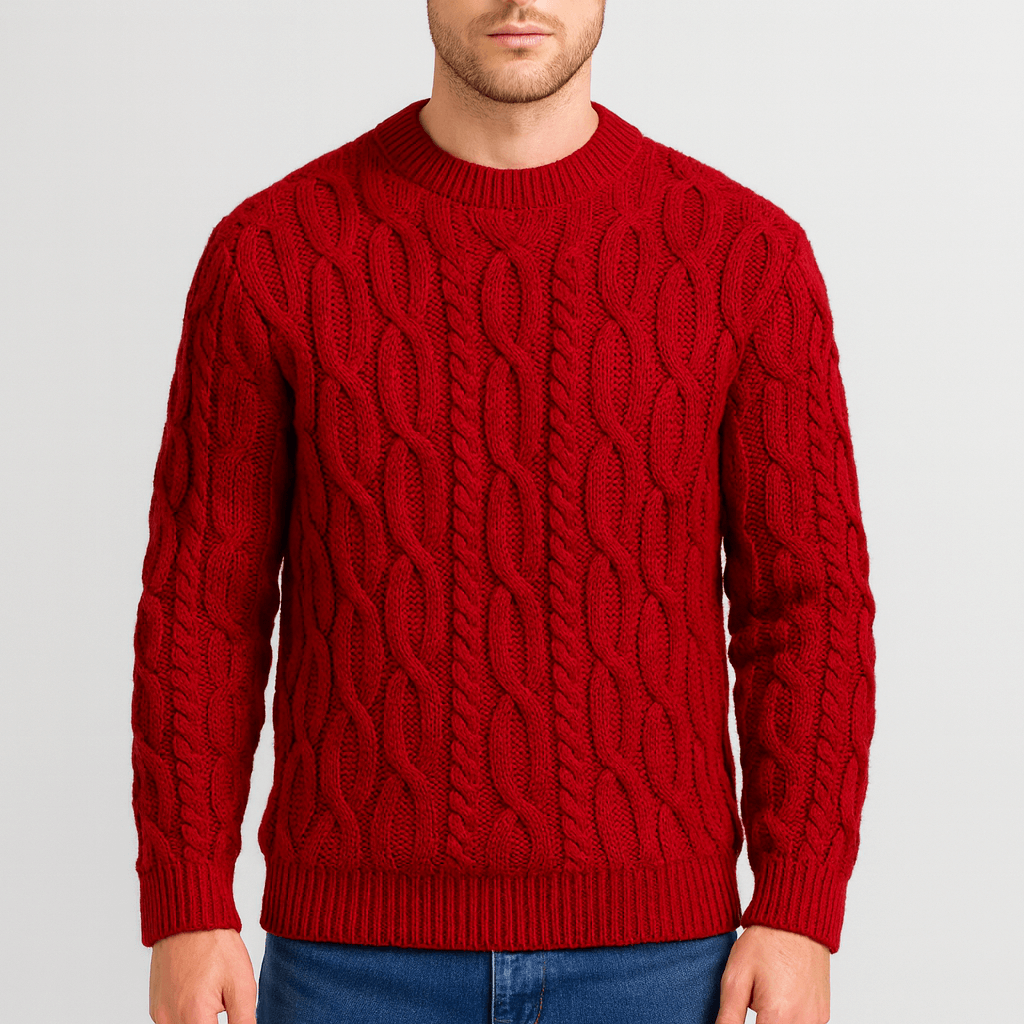 Soviska | Klasyczny sweter dzianinowy-Swetry-Soviska-Zielony-S-Soviska