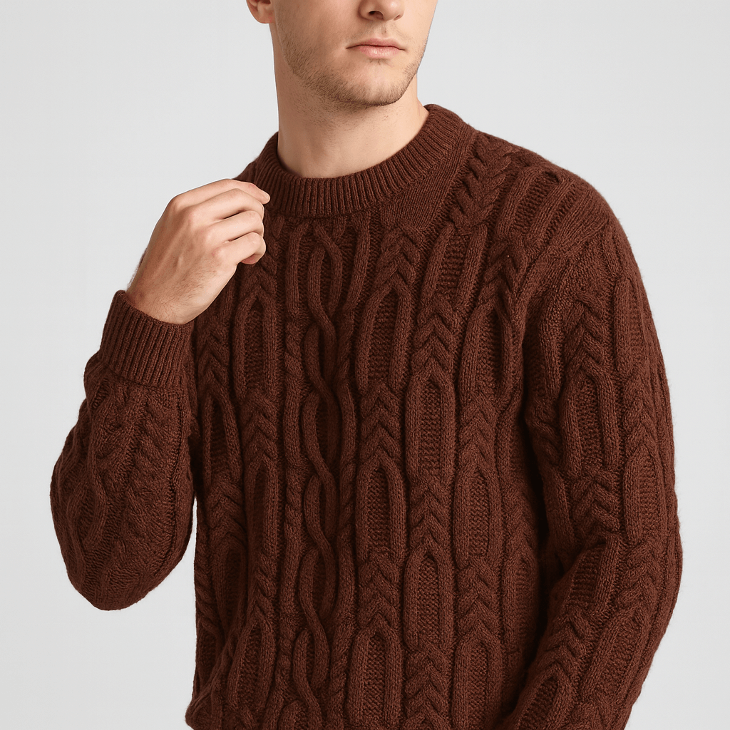 Soviska | Klasyczny sweter dzianinowy-Swetry-Soviska-Zielony-S-Soviska