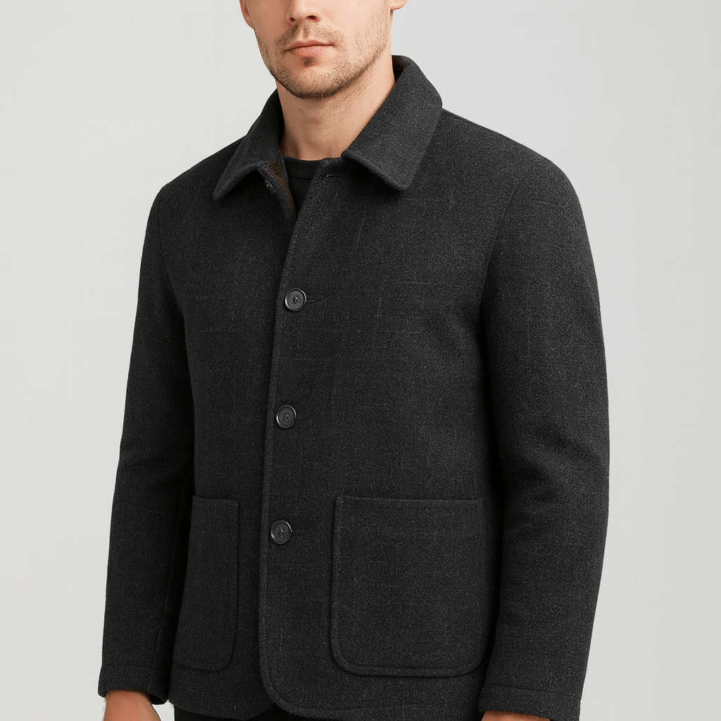 Soviska | Klasyczny wełniany płaszcz z obszernymi kieszeniami-Płaszcze-Soviska-Brązowy-S-Soviska