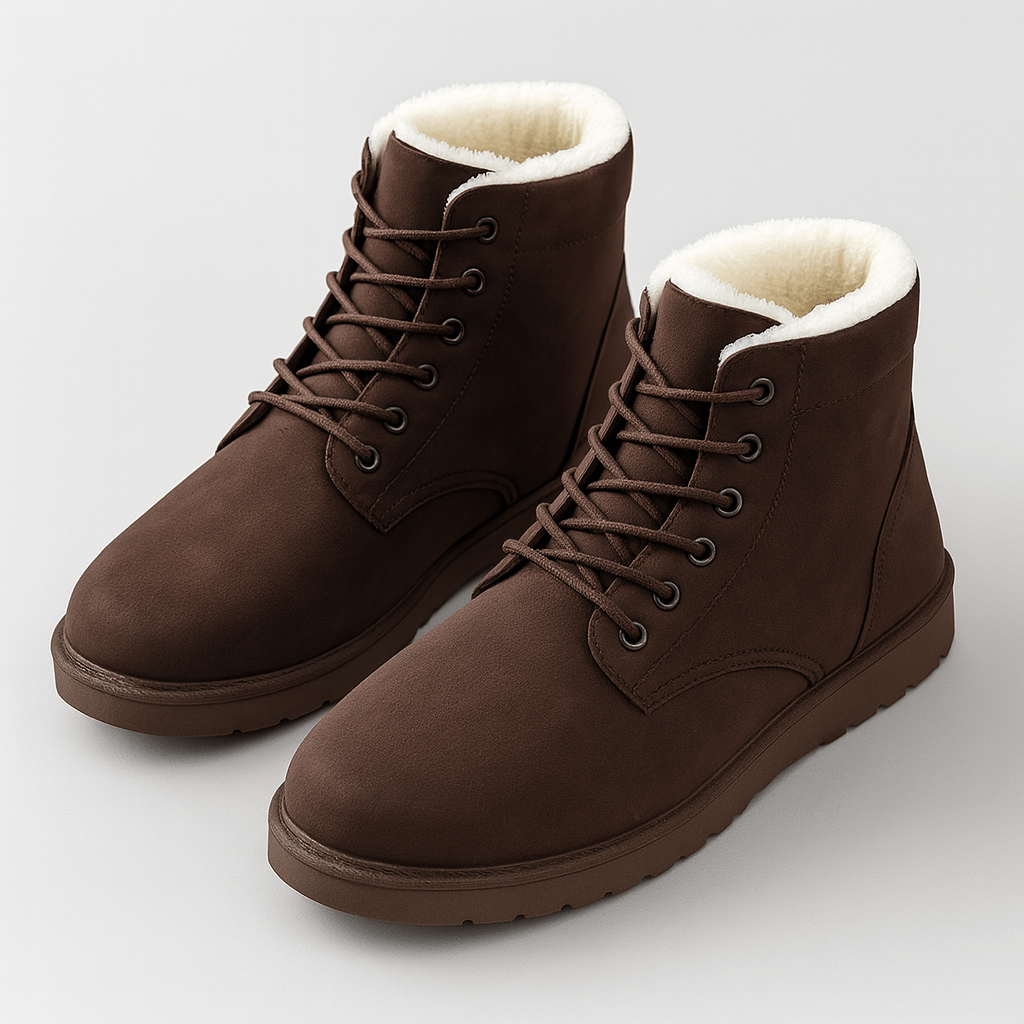 Soviska | Koronkowe buty zimowe z miękką podszewką-Kozaki zimowe-Soviska-Czarny-35-Soviska