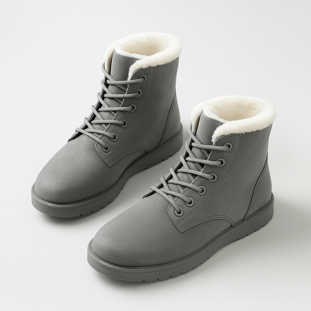 Soviska | Koronkowe buty zimowe z miękką podszewką-Kozaki zimowe-Soviska-Czarny-35-Soviska