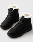 Soviska | Koronkowe buty zimowe z miękką podszewką-Kozaki zimowe-Soviska-Czarny-35-Soviska