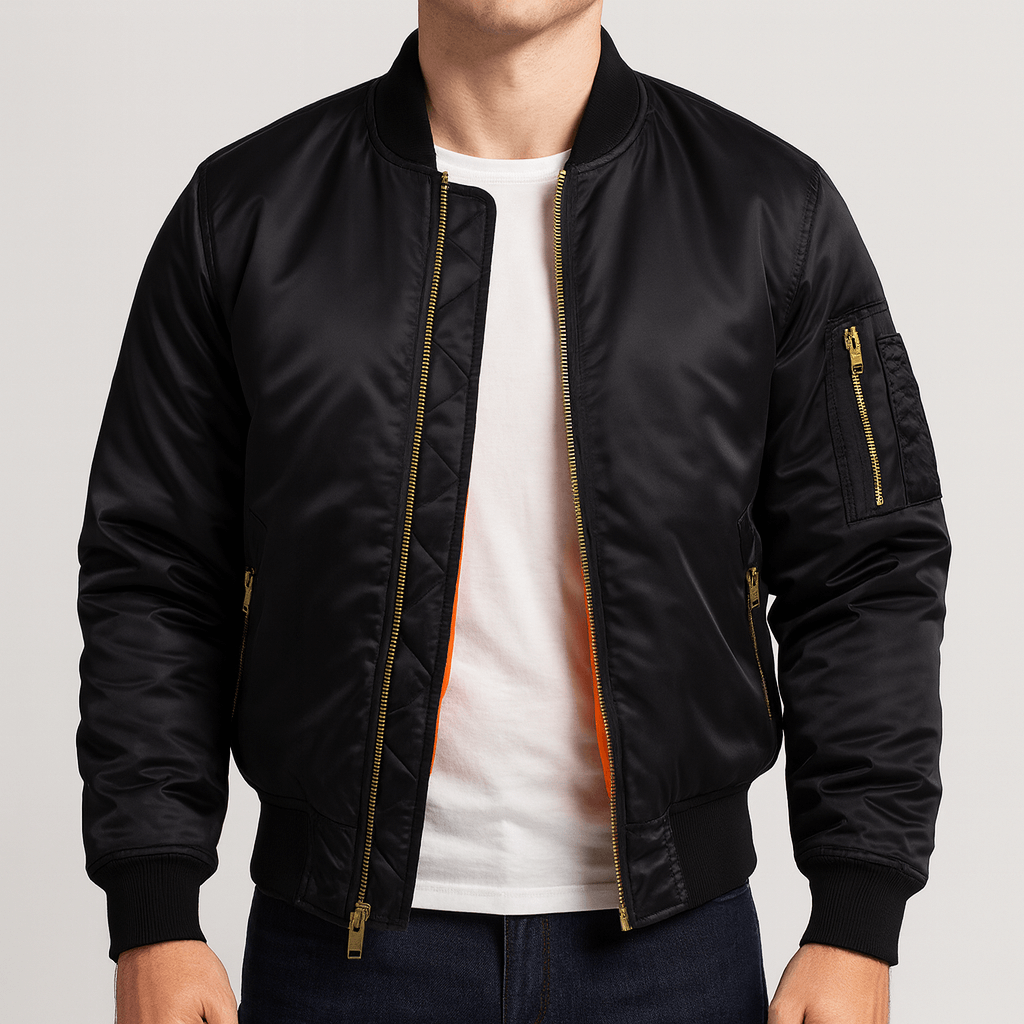 Soviska | Kurtka bomber z wyściółką-Kurtki bomberki-Soviska-Czarny-S-Soviska