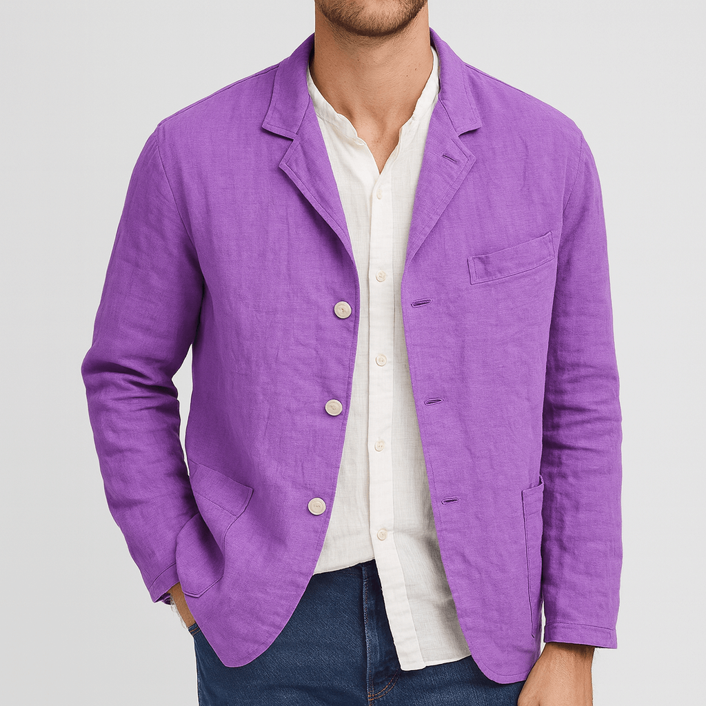 Soviska | Lekka bawełniana marynarka-Marynarki-Soviska-Żółty-S-Soviska