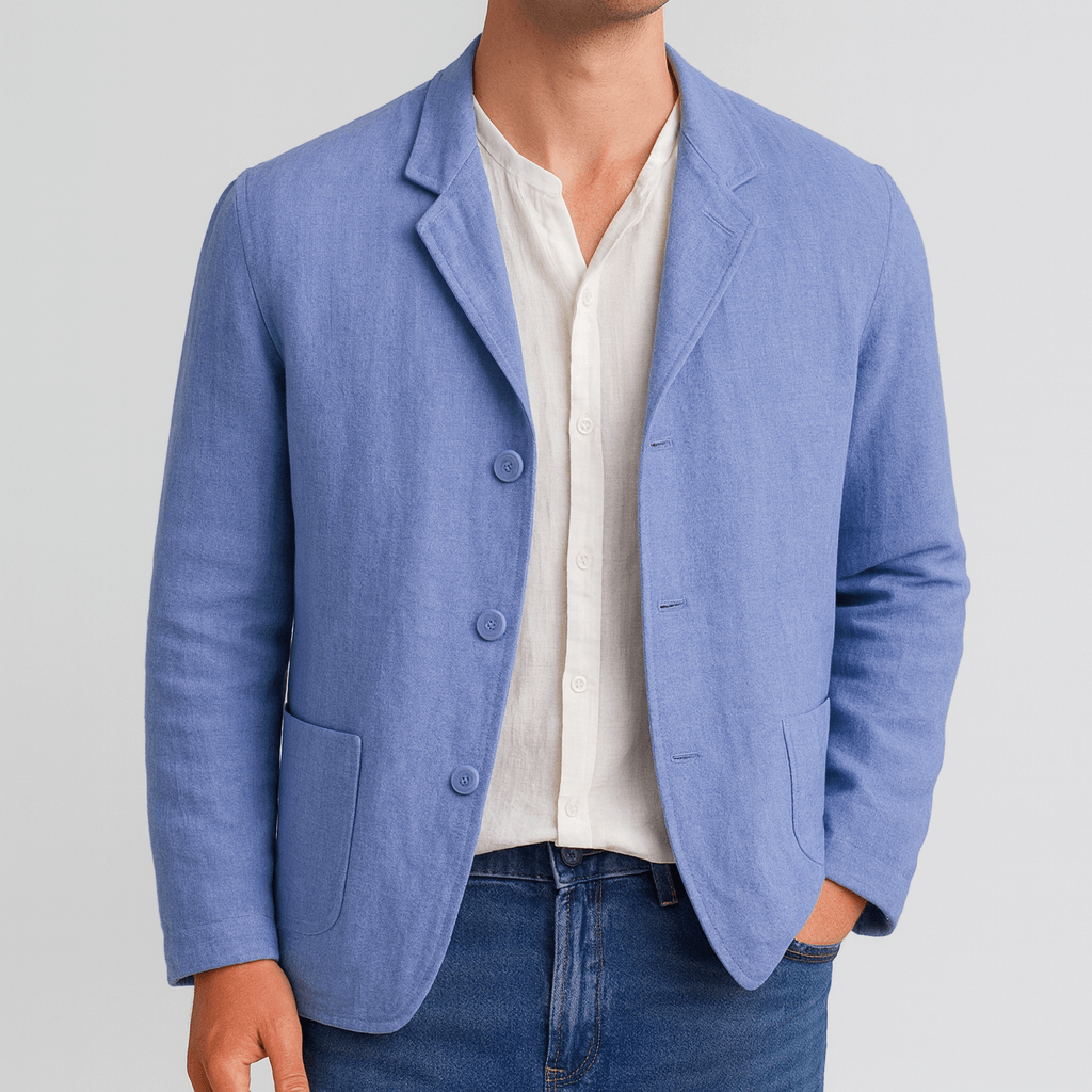 Soviska | Lekka bawełniana marynarka-Marynarki-Soviska-Żółty-S-Soviska