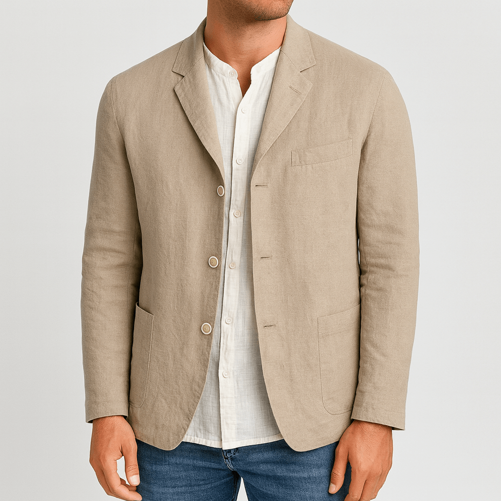 Soviska | Lekka bawełniana marynarka-Marynarki-Soviska-Żółty-S-Soviska