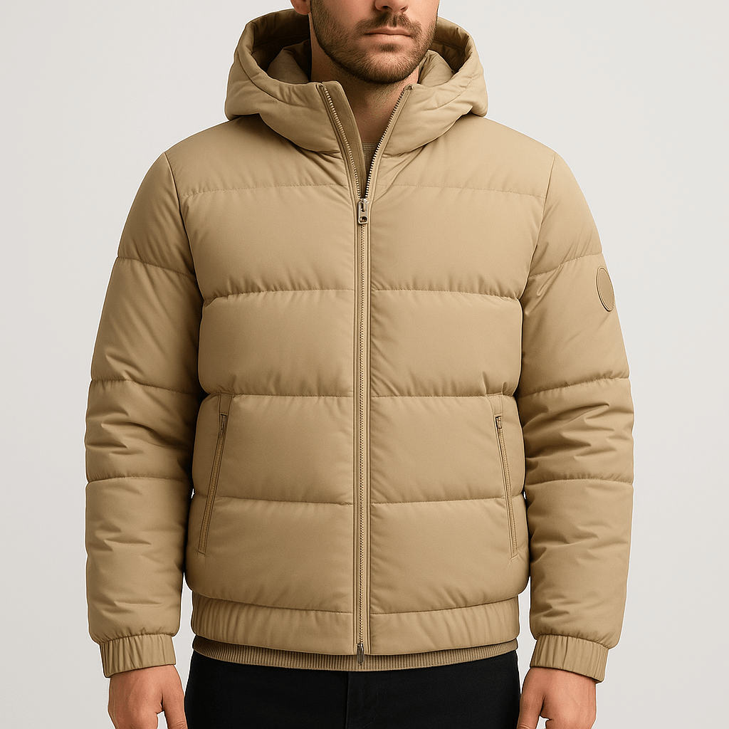 Soviska | Lekka kurtka puchowa z regulowanym kapturem-Kurtki puchowe-Soviska-Czarny-M-Soviska