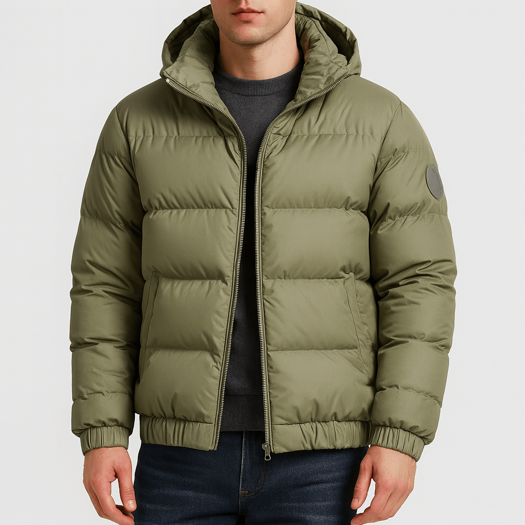 Soviska | Lekka kurtka puchowa z regulowanym kapturem-Kurtki puchowe-Soviska-Czarny-M-Soviska