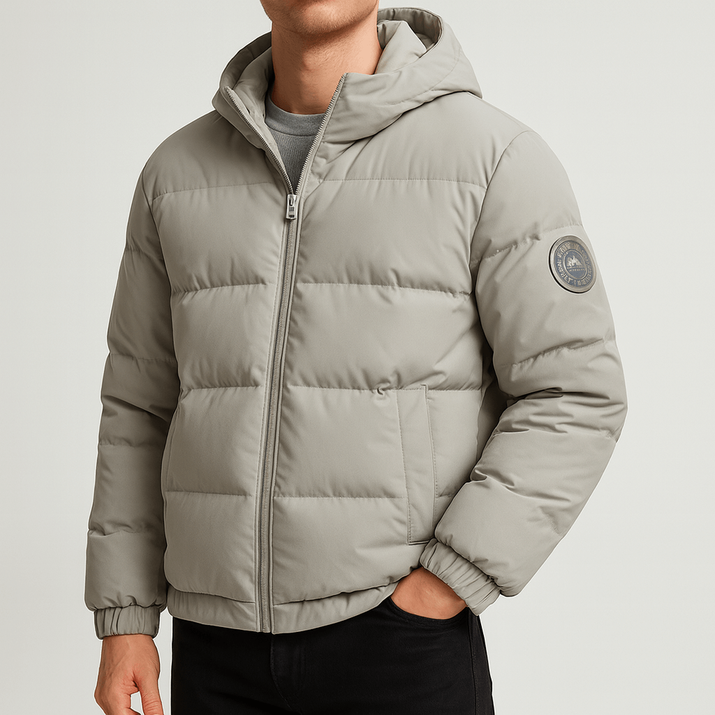 Soviska | Lekka kurtka puchowa z regulowanym kapturem-Kurtki puchowe-Soviska-Czarny-M-Soviska