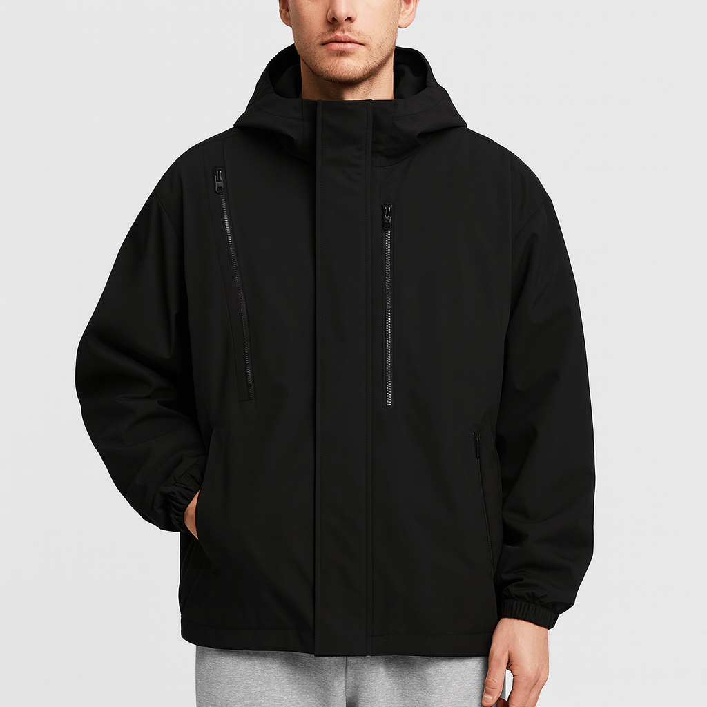 Soviska | Lekka kurtka z kapturem-Kurtki-Soviska-Czarny-S-Soviska