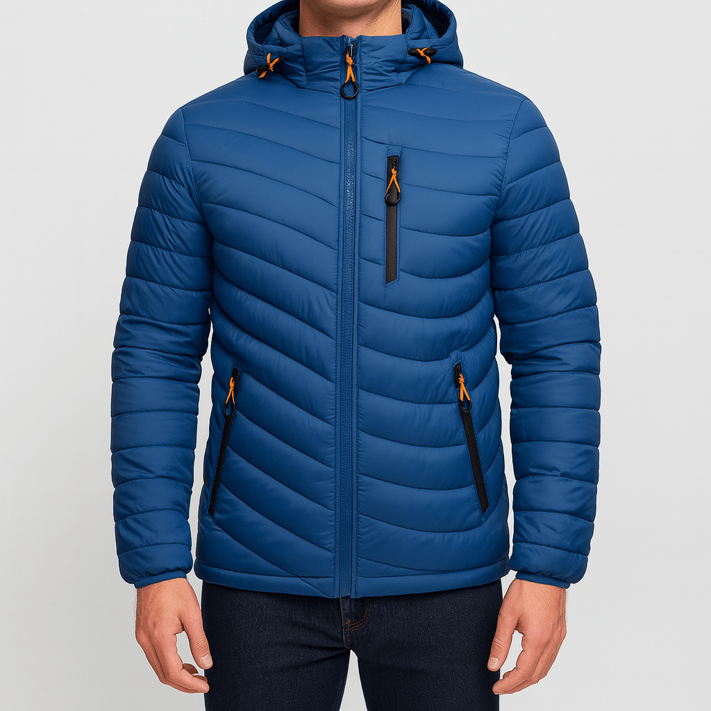 Soviska | Lekka wodoodporna kurtka zimowa z regulowanym kapturem-Kurtki zimowe-Soviska-Ciemnoniebieski-XXS-Soviska