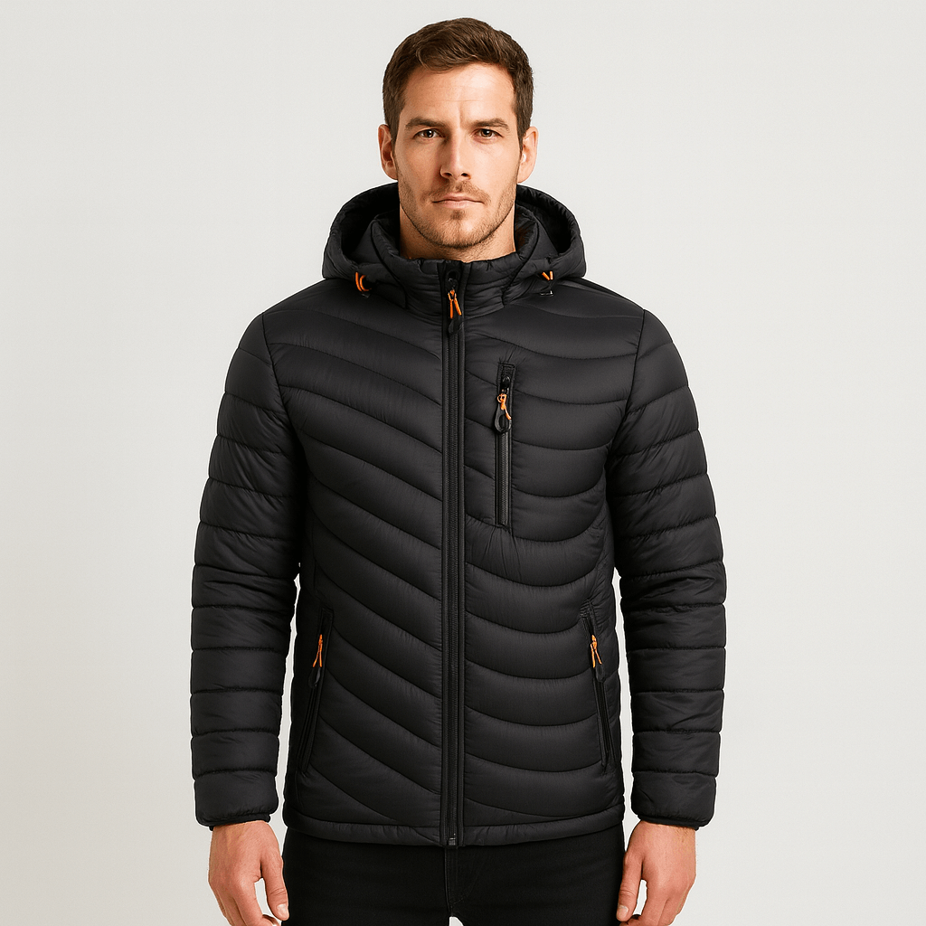 Soviska | Lekka wodoodporna kurtka zimowa z regulowanym kapturem-Kurtki zimowe-Soviska-Ciemnoniebieski-XXS-Soviska