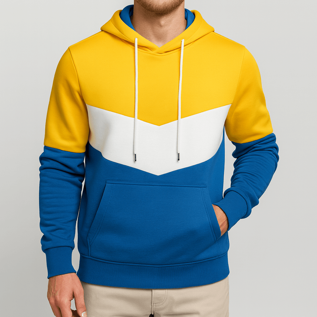 Soviska | Luźny krój bluzy z kapturem-Bluzy i swetry-Soviska-Żółty-S-Soviska