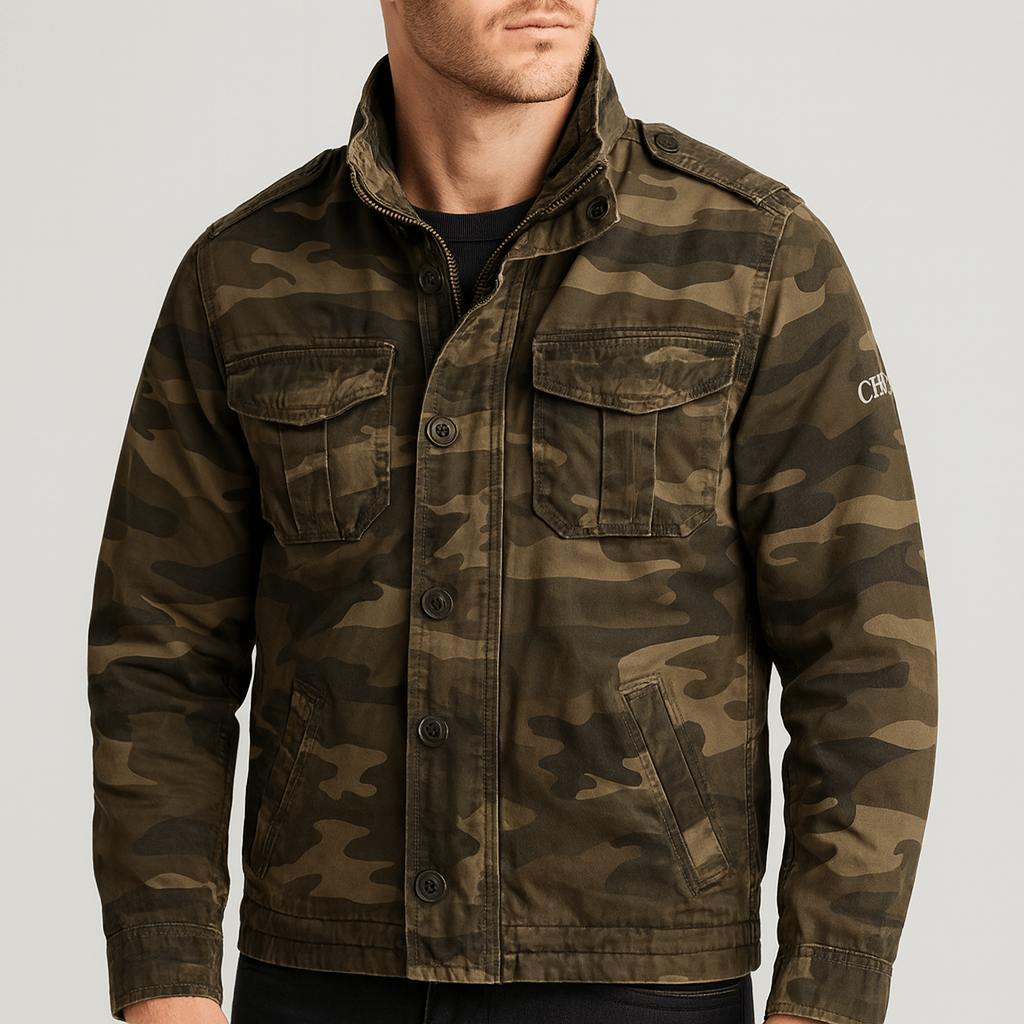 Soviska | Luźny krój kurtka dżinsowa z wieloma kieszeniami-Kurtki-Soviska-Oliwkowy-S-Soviska