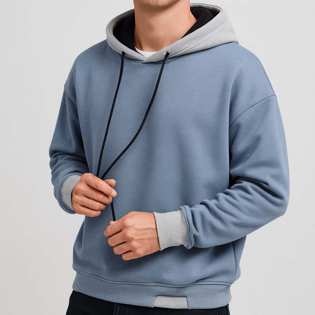 Soviska | Luźny krój z kapturem bluza-Bluzy i Kaptury-Soviska-Czarny-XS-Soviska