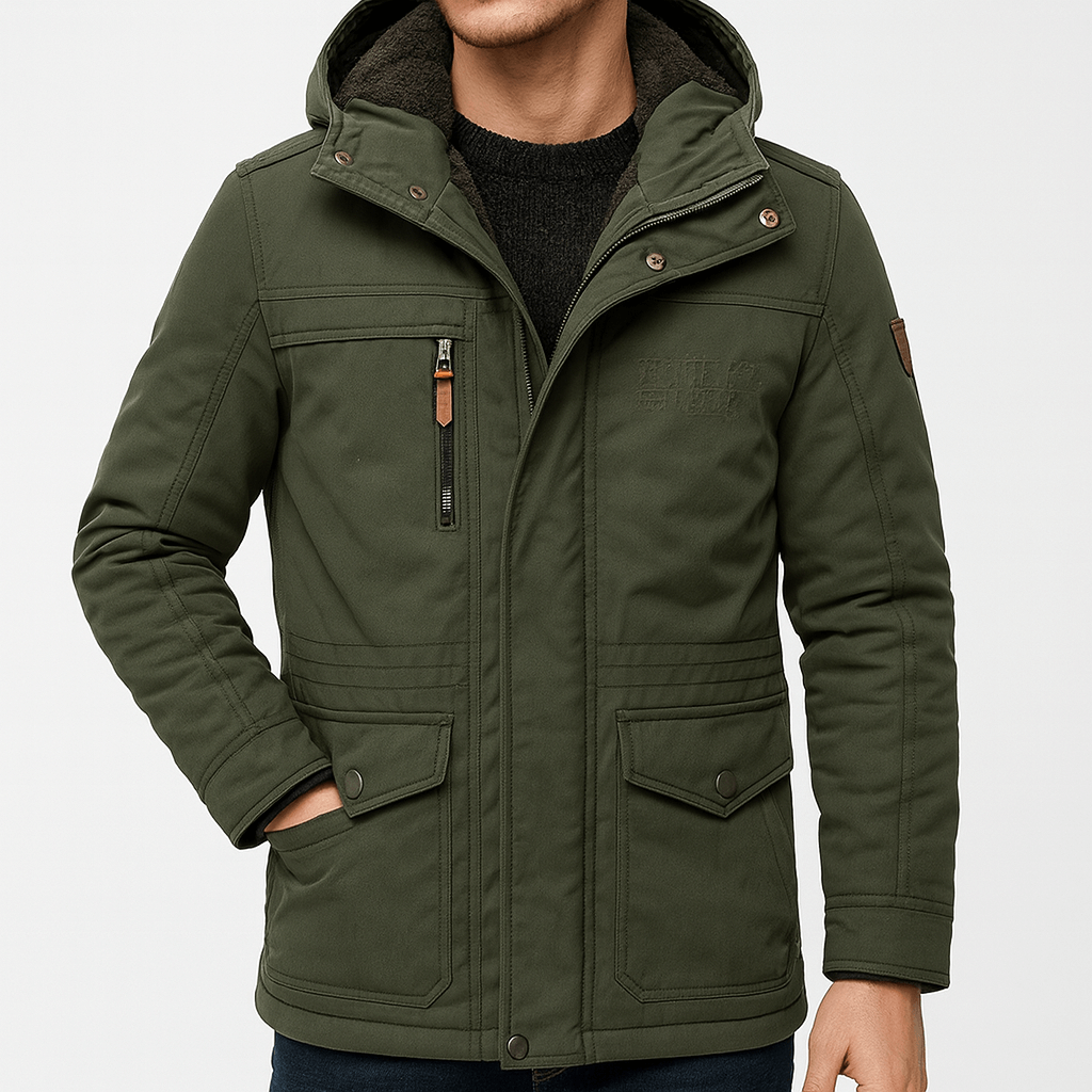 Soviska | Miękka kurtka wojskowa z przestronnymi kieszeniami-Kurtki-Soviska-Khaki-S-Soviska