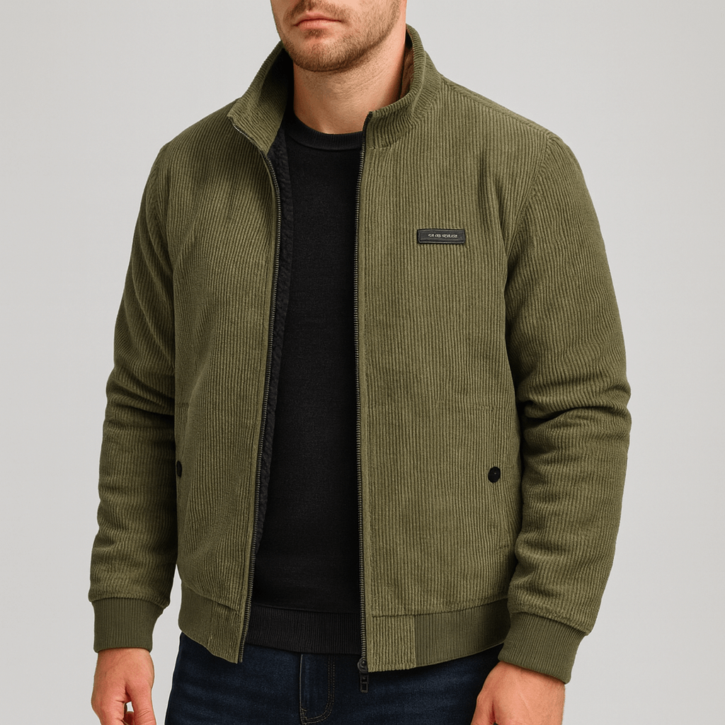 Soviska | Miękka sztruksowa kurtka retro-Kurtki-Soviska-Szary-S-Soviska